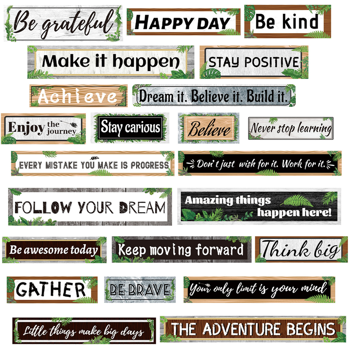 23 Pieces Modern Farmhouse Inspirational Bulletin Board Decorations