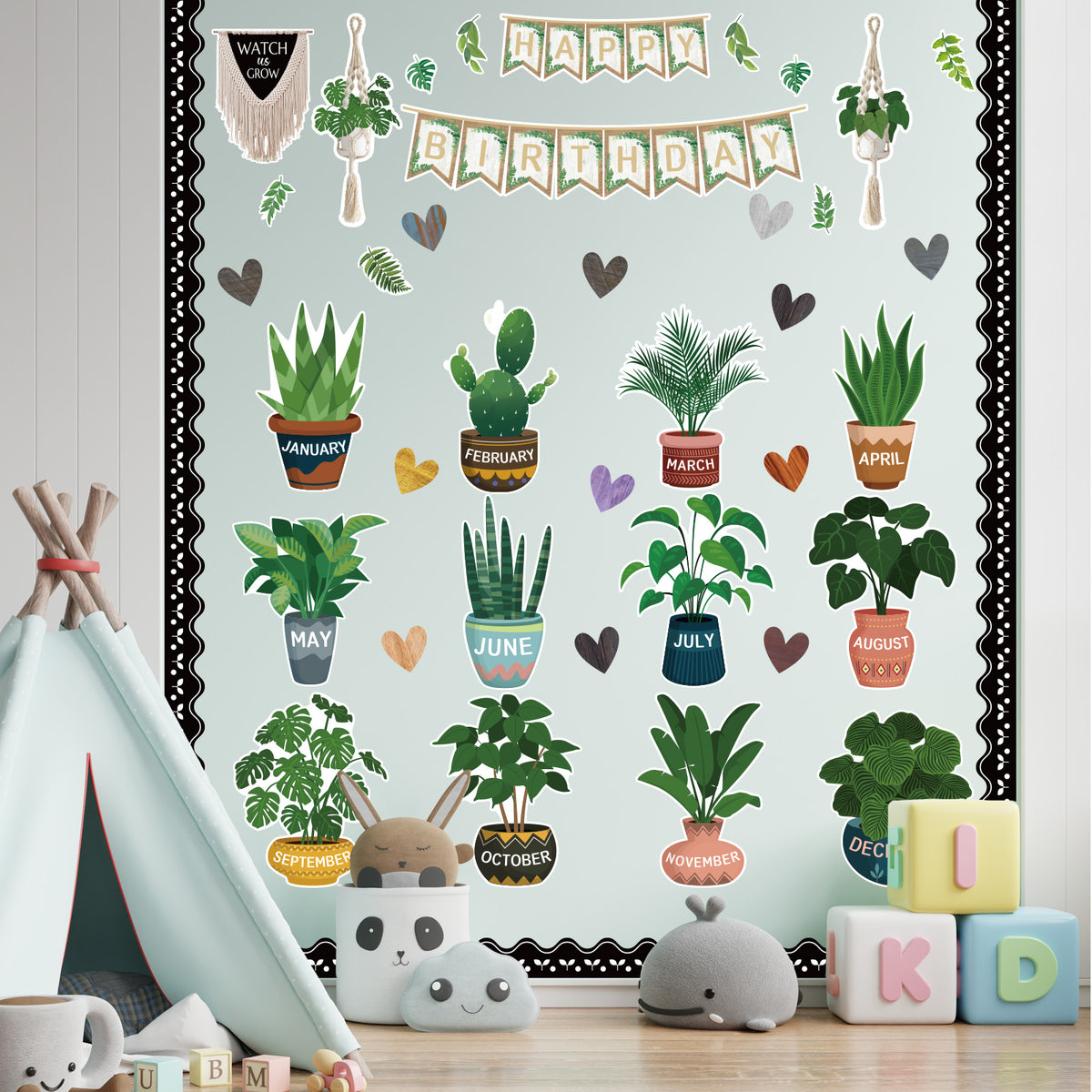 78 Pieces Happy Birthday Bulletin Board Set Simply Boho Birthday Wall Decoration
