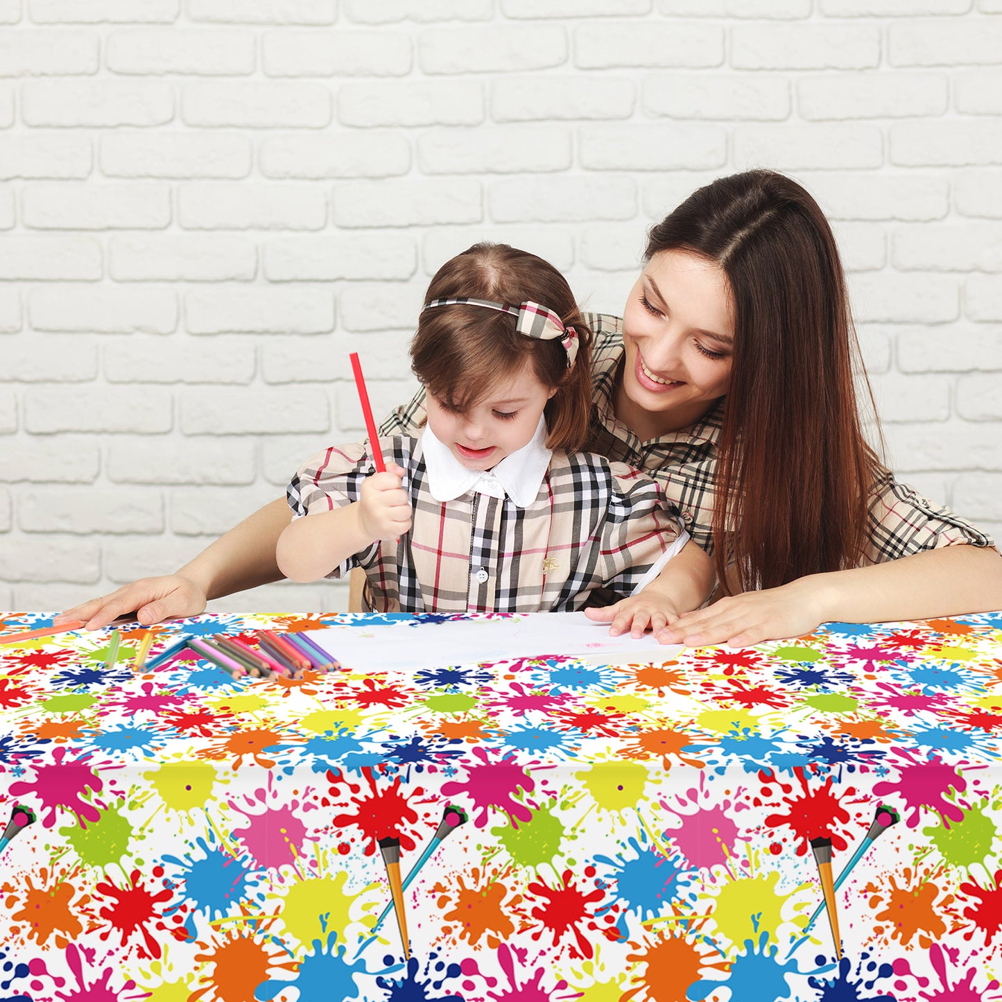 3 pcs of Art Party Tablecloth Decoration Supplies 54" x 108"