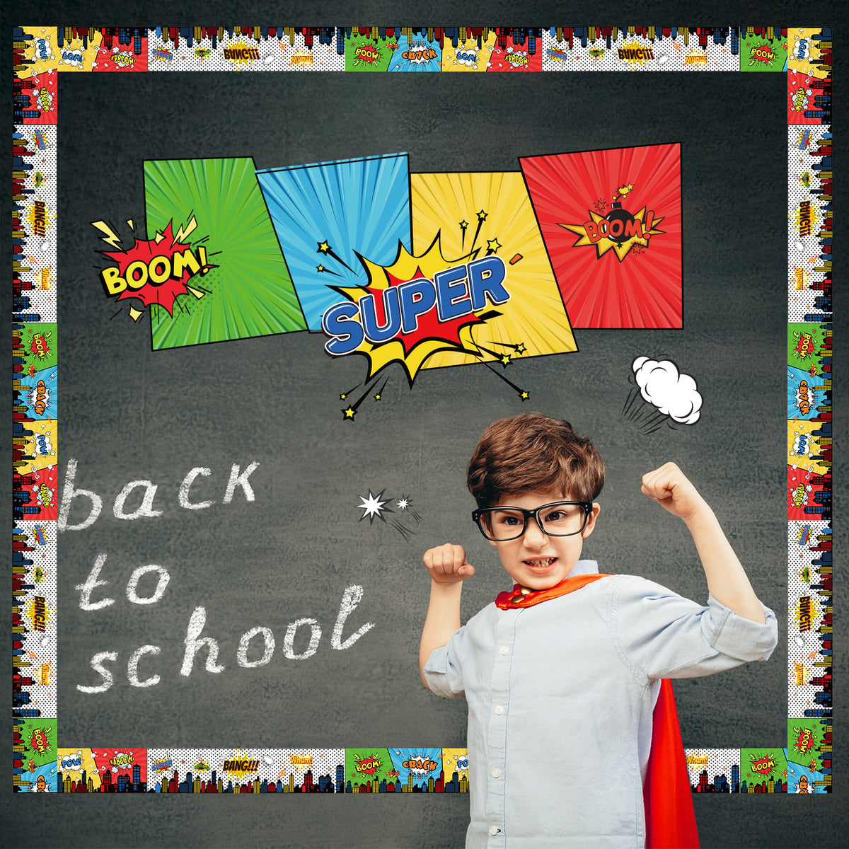 69ft Super Hero Bulletin Board Borders for School Classroom Office Party Wall Decor
