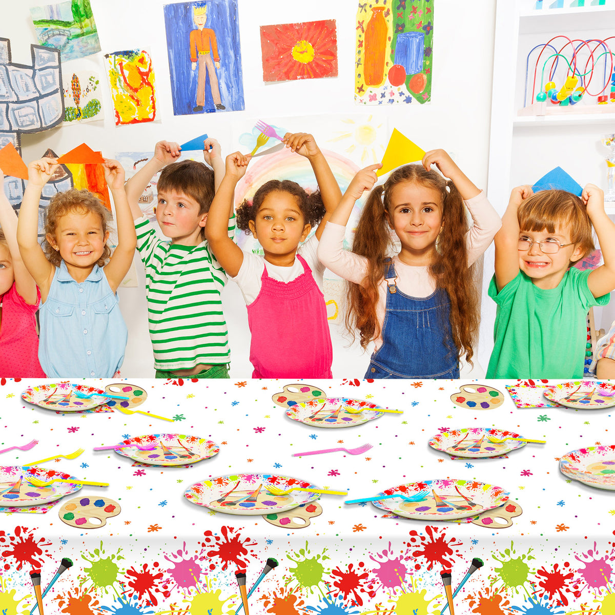 98 Pcs Art Paint Birthday Party Supplies for 24 Guests