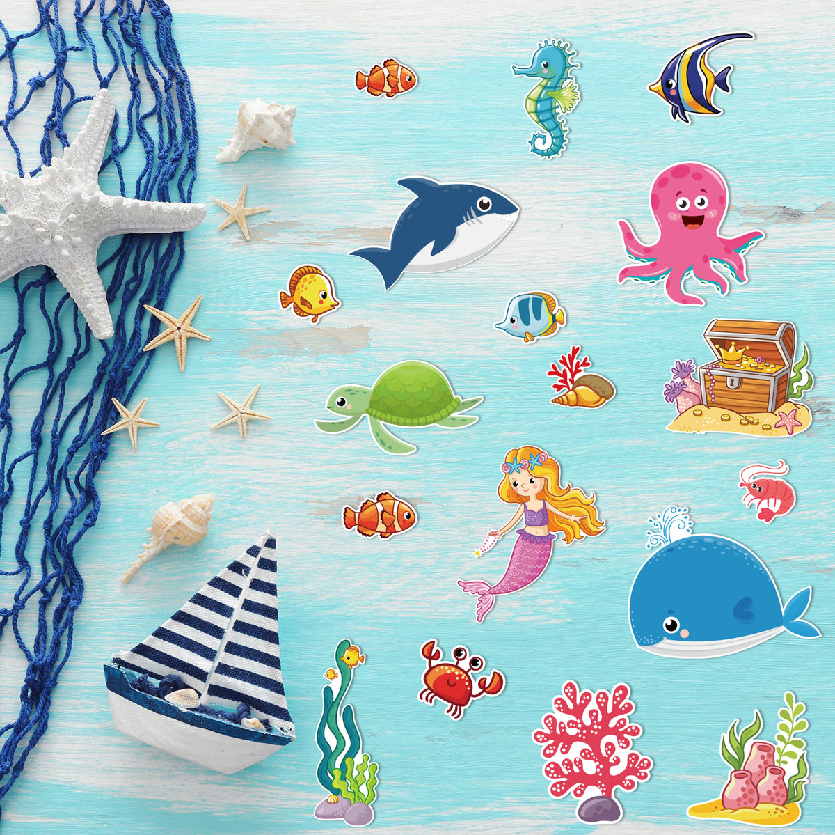 Under The Sea Bulletin Board Set Ocean Creatures Educational Classroom Decorations