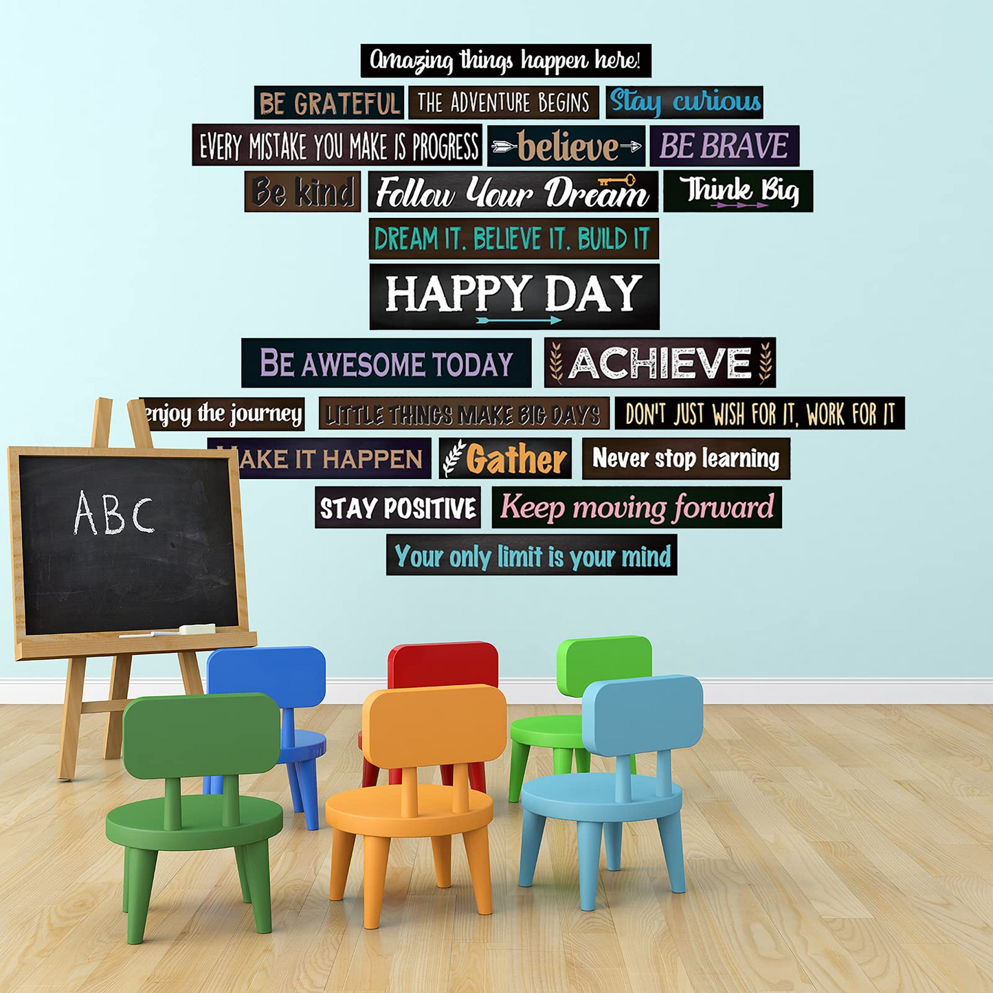 23 Pieces Inspirational Bulletin Board Decorations Motivational Banners