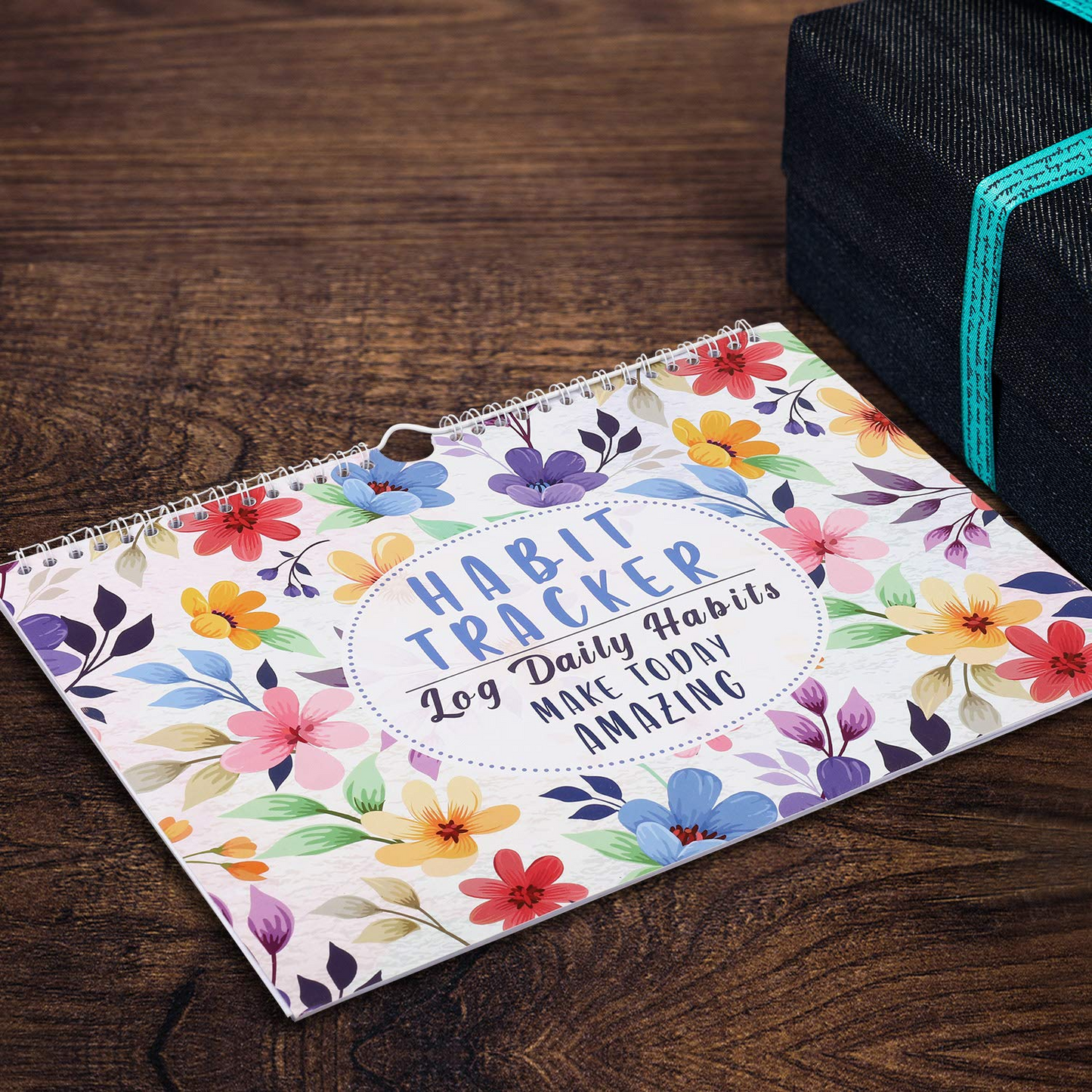 Motivational Habit Tracker Calendar Goal Planner with Spiral Binding - 24+2 Month