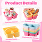 6 Pack Plastic Classroom Organizer Caddy with Handle, Pastel 3 Compartment, Portable Supply Storage Caddy, Craft Art Caddies for Pencil, Crayon, Marker, Home, Office, School Supplies