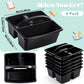Sleek Black Classroom Table Caddies | Set of 6 Portable Supply Organizers