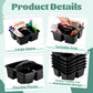 Sleek Black Classroom Table Caddies | Set of 6 Portable Supply Organizers