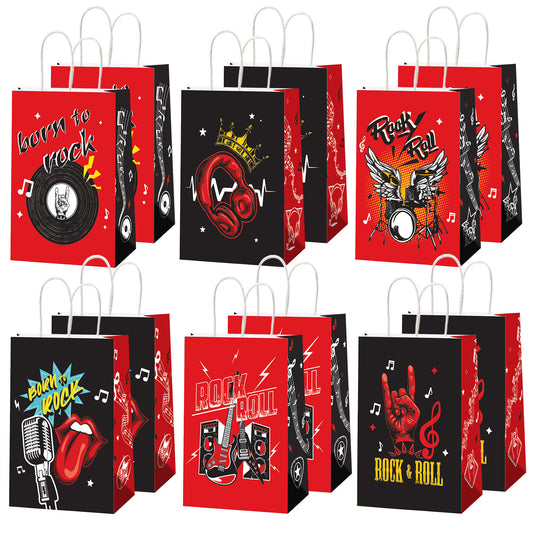 12 Pieces Rock Music Party Decorations