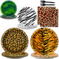 Jungle Theme Party Supplies,Plates Napkins Forks Set of 96pcs
