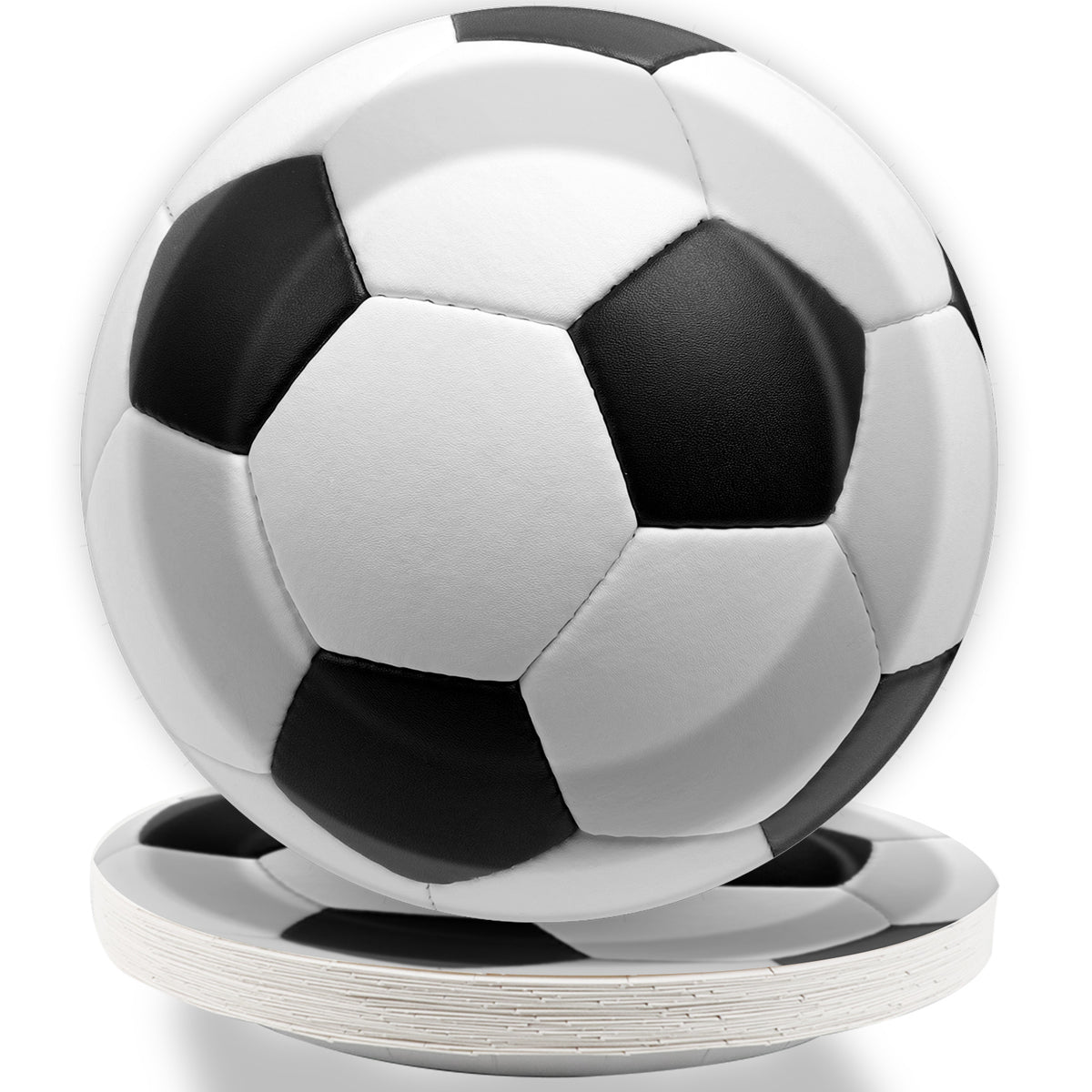Disposable Soccer Party Dessert Plates,Set of 24