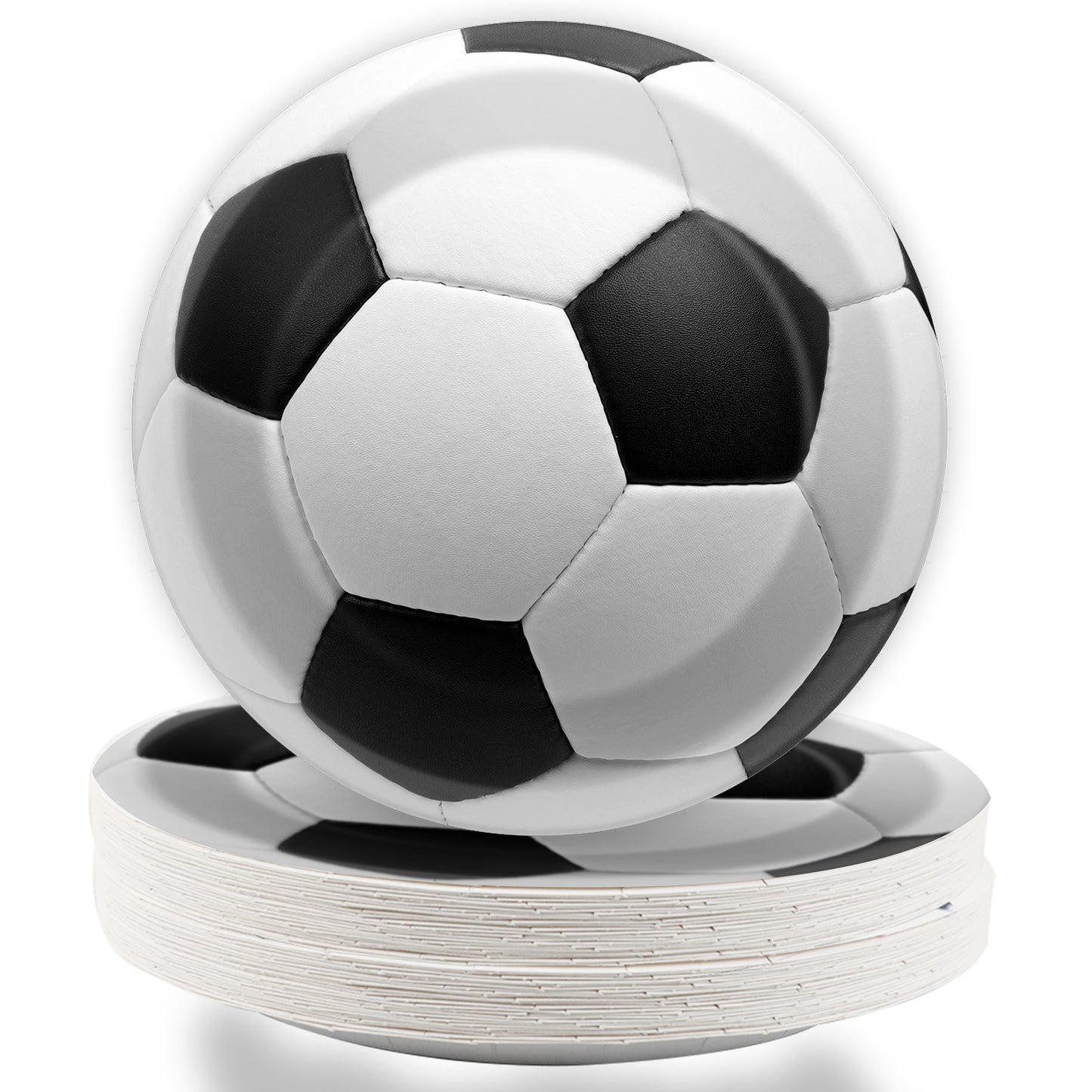 Disposable Soccer Party Dessert Plates,Set of 24