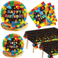 98 Pcs Building Blocks Birthday Party Supplies for 24 Guests