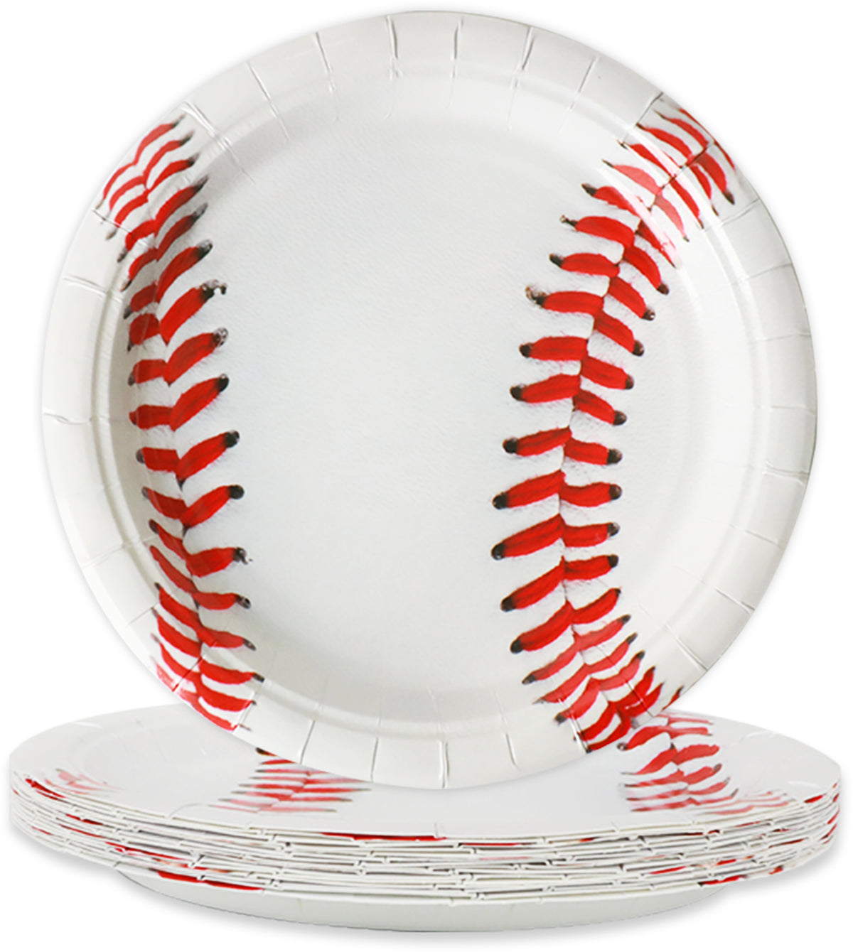 Disposable Baseball Party Dessert Plates,Set of 24