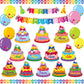 44 Pieces Spanish Happy Birthday Bulletin Board Set Birthday Bulletin Board Set Decorations