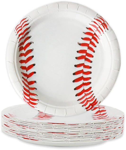 Disposable Baseball Party Dessert Plates,Set of 48