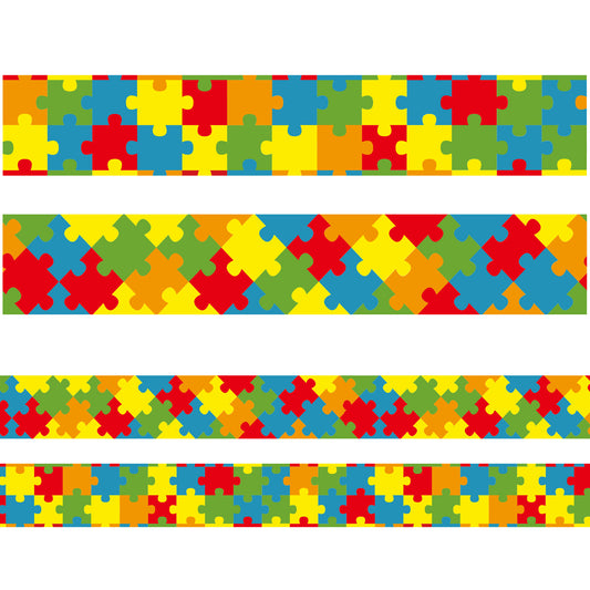 69ft Puzzle Bulletin Board Borders Puzzle Pieces Bulletin Board Decorations