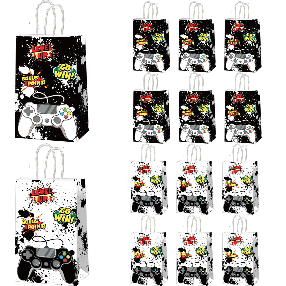 12 Pack Video Game Party Favors Treat Bags