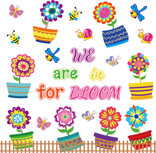 Summer Sunflower Cutouts Colorful Flowers Cut-Outs Bulletin Board Set