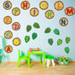 115 Pieces Alphabet and Number DIY Hopscotch Education Floor Decal Jungle Hopping Game