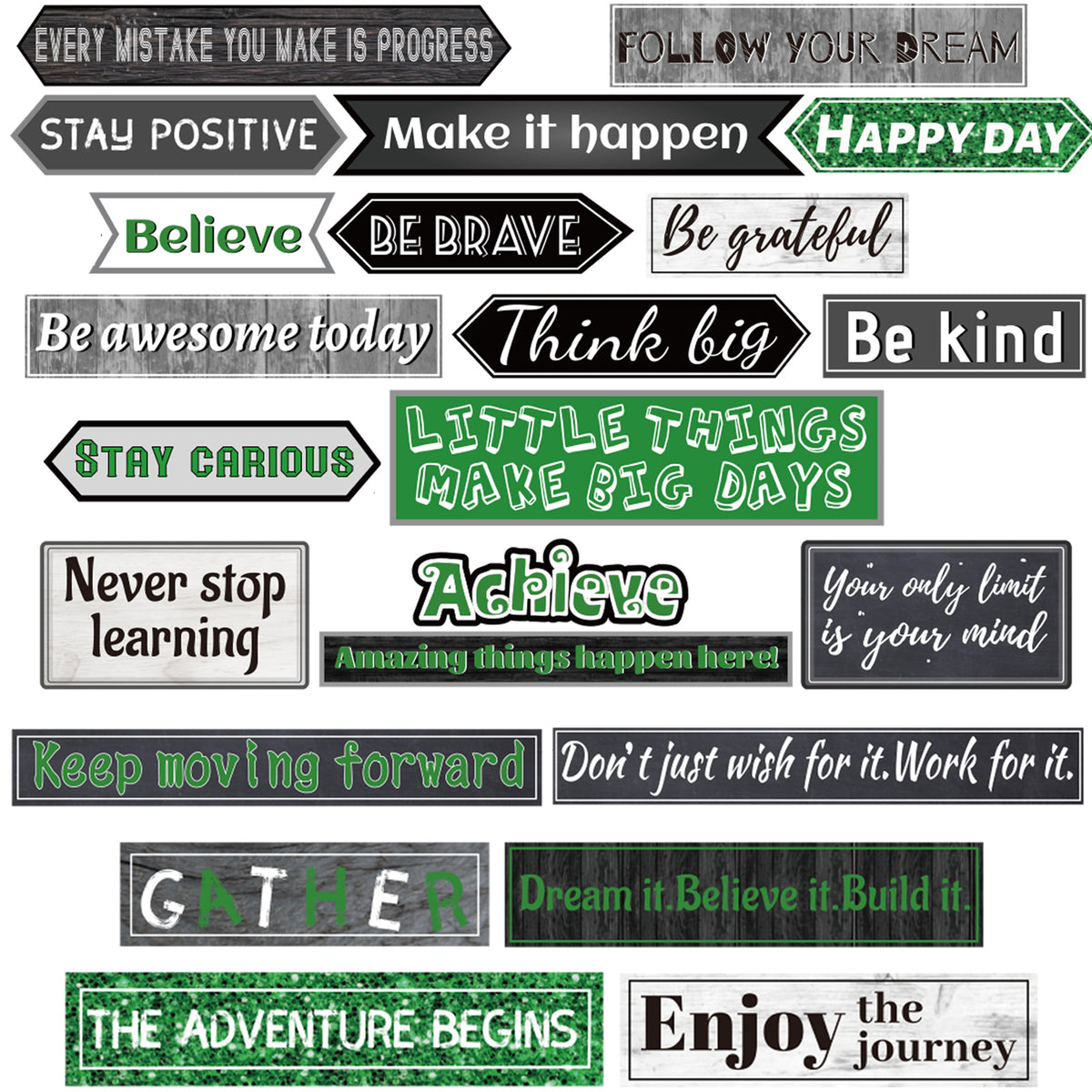 23 Pieces Inspirational Bulletin Board Decorations Simply Boho Motivational Banners