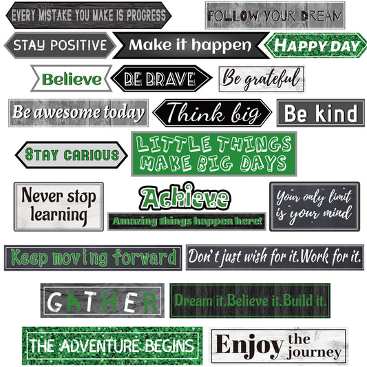 23 Pieces Inspirational Bulletin Board Decorations Simply Boho Motivational Banners