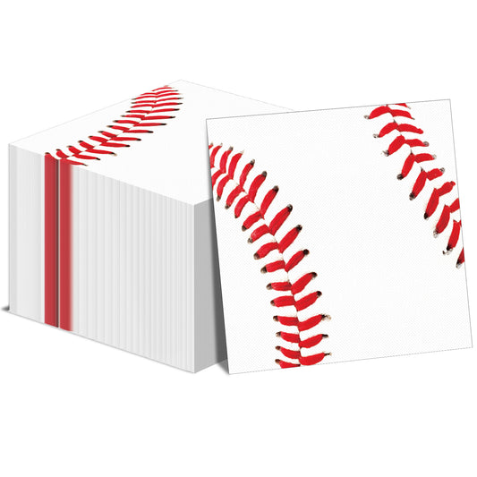 Disposable Baseball Theme Party Napkins,Set of 50 Counts