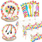 98 Pcs Art Paint Birthday Party Supplies for 24 Guests