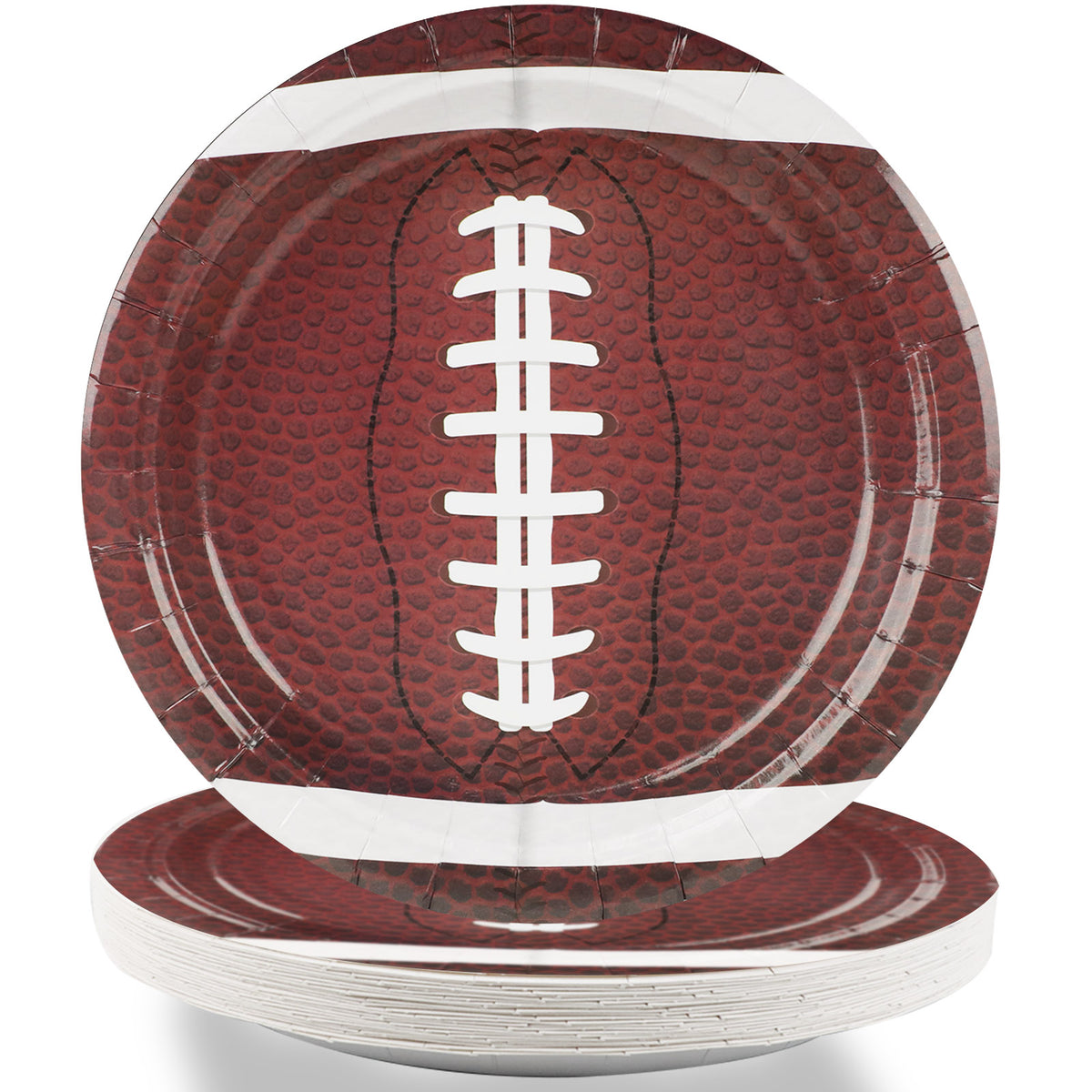 Football Plates - sports or football party Supplies - 24 counts