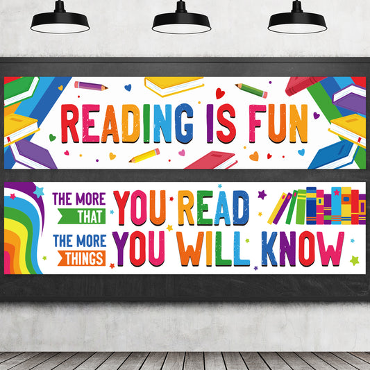 Classroom Decorations Reading Banner and Poster Reading is Fun