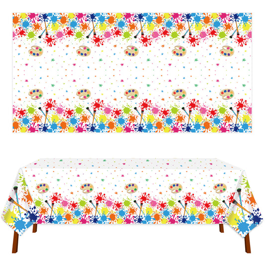 Art Paint Tablecloth Party Supplies 108 x 51 inch 1Pcs