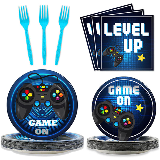 96 Pcs Video Game Party Supplies for 24 Guests