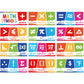 12 Pieces Educational Math Symbols Bulletin Board Strips Set