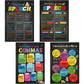 4 Pieces English Grammar Posters Educational Literary Wall Signs,16 x 11 Inch