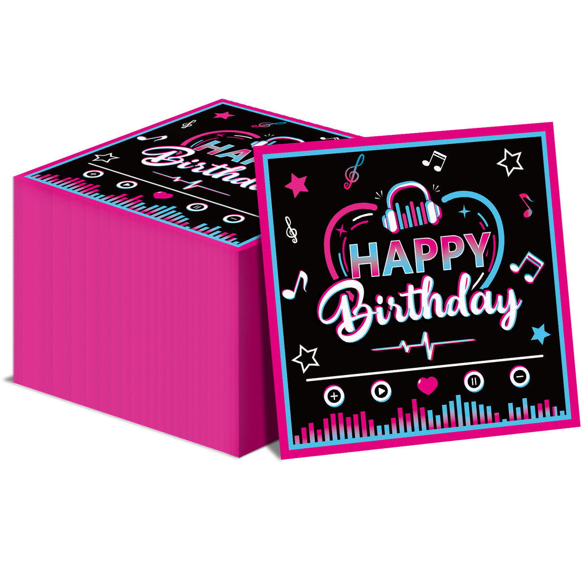 Disposable Music Theme Party Napkins,Set of 50 Counts