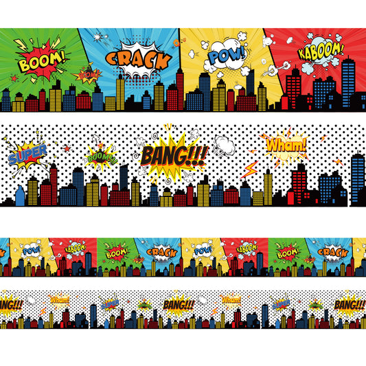 69ft Super Hero Bulletin Board Borders for School Classroom Office Party Wall Decor