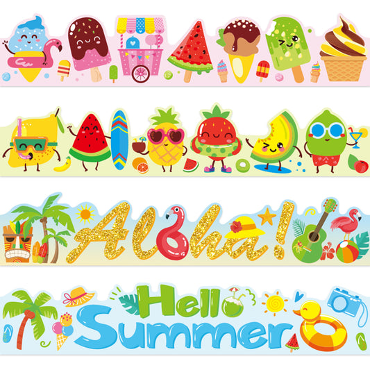 69ft Summer Bulletin Board Borders Summer Beach Hawaii Aloha Paper Bulletin Trim