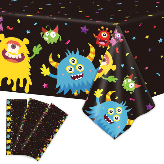 3pcs Monster Party Table Covers Supplies 54" x 108"