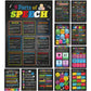 12 Pieces English Grammar Posters Educational Literary Wall Signs,16 x 11 Inch