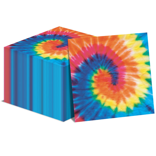 Tie Dye Napkins - art or Tie Dye party Supplies - 50 counts