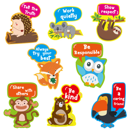 8 Pieces Woodland Animals Inspirational Positive Posters
