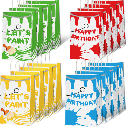 16 Pack Paint bucket Party Bag Art Party Supplies Decorations