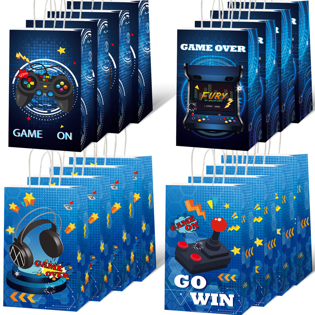 16 Pcs Video Game Party Bags Party Supplies