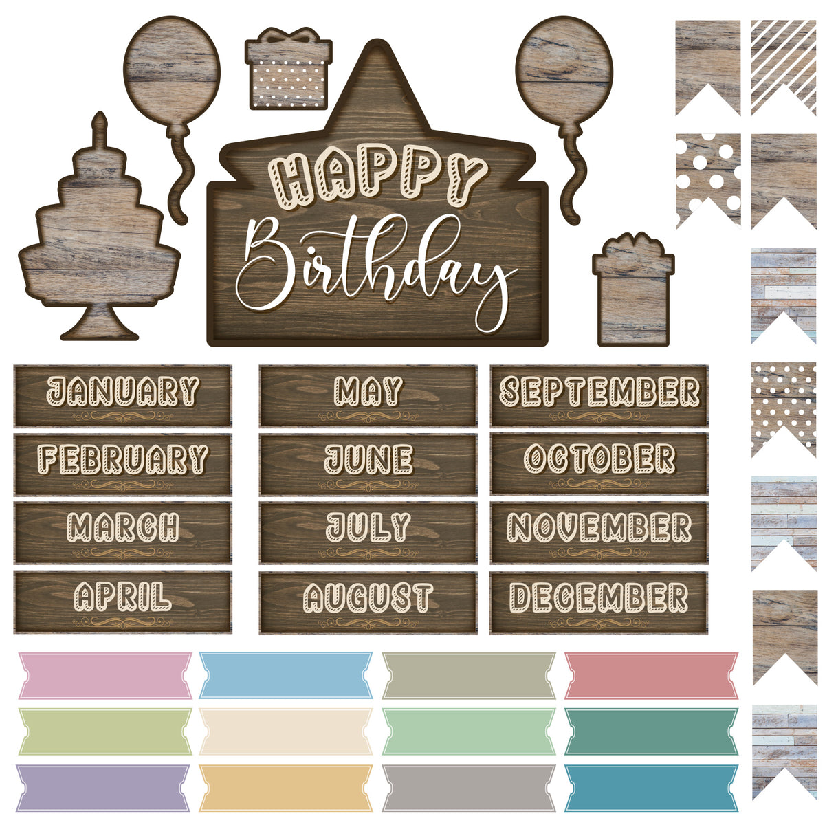 Classroom Birthday Bulletin Board Set Wall Classroom Decoration Cutouts
