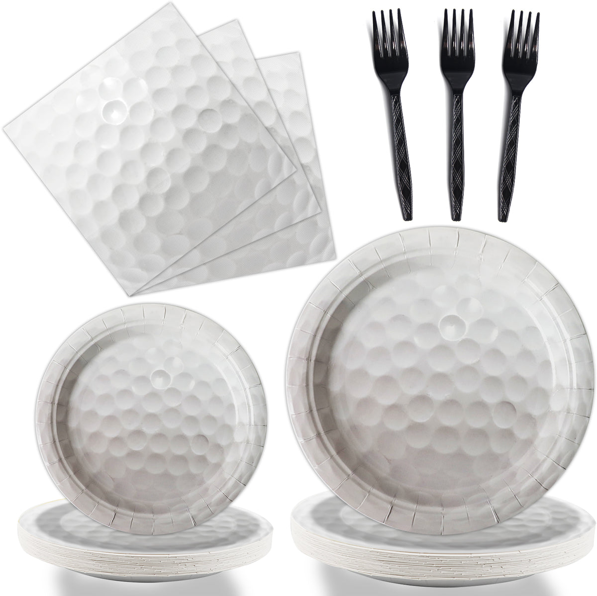 Golf Theme Party Supplies,Plates Napkins Forks Set of 96pcs