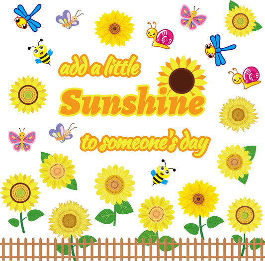 Summer Sunflower Cutouts Flowers Cut-Outs Bulletin Board Set