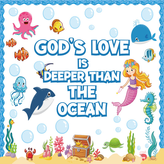 Under The Sea Bulletin Board Set Ocean Creatures Educational Classroom Decorations
