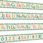 12 Pieces Alphabet Bulletin Board Strips Set Alphabet & Number Border (Succulent)