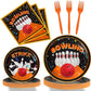96 Pcs Bowling Party Tableware Set for 24 Guests