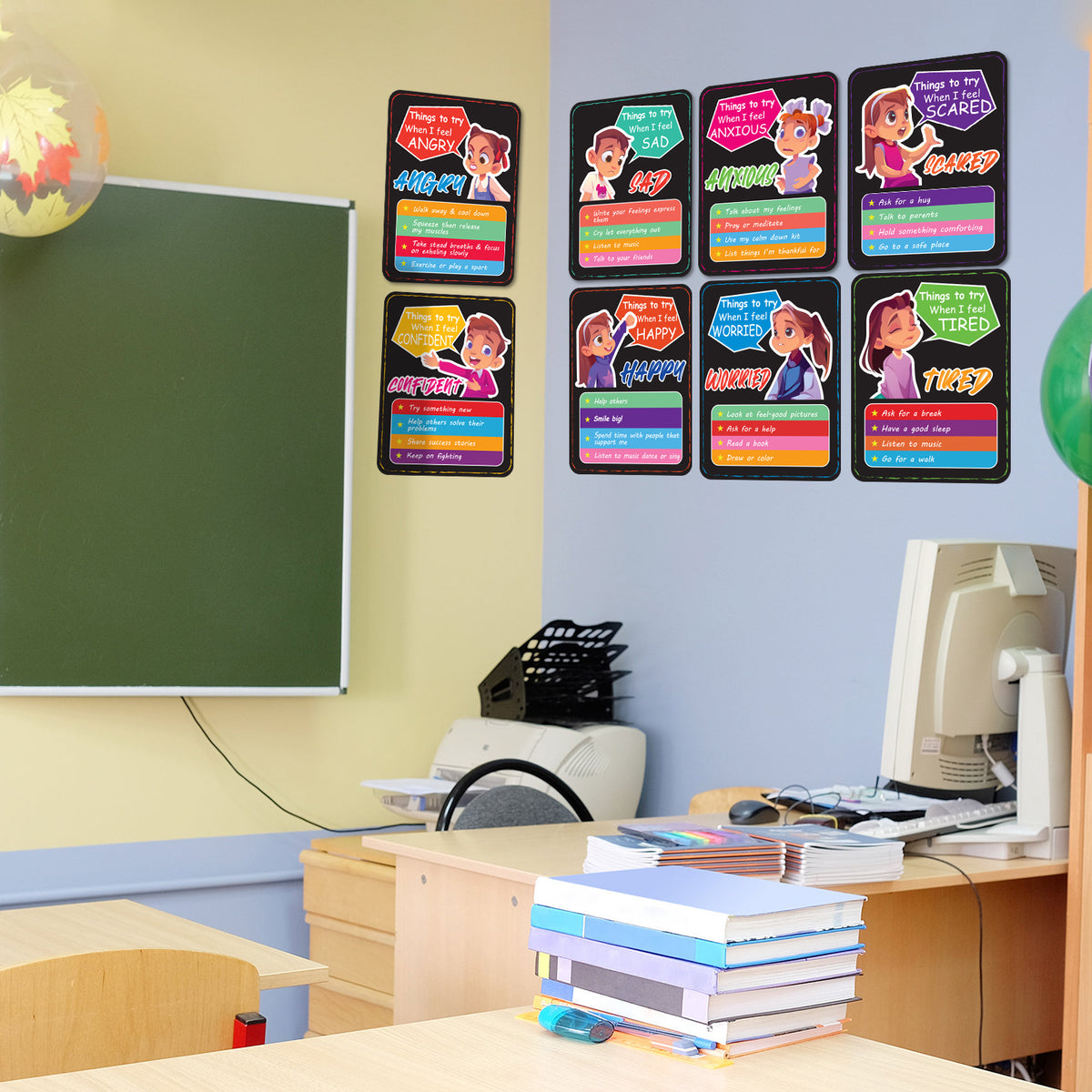 10 Pieces How I'm Feeling Classroom Posters Set Feeling Management