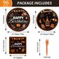 96 Pieces Whiskey Birthday Party Tableware Set Paper Plates Napkins Forks for 24 Guests